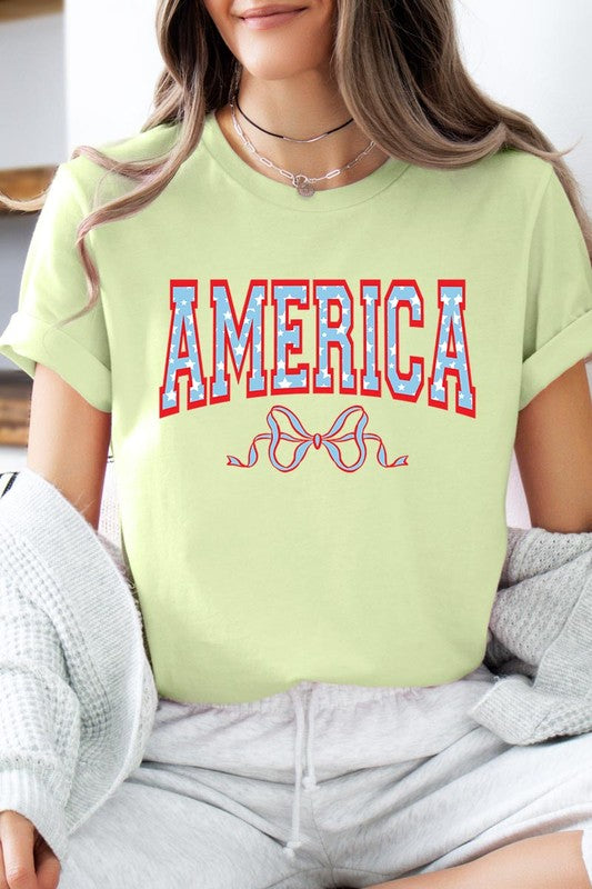 America Ribbon Graphic T Shirt