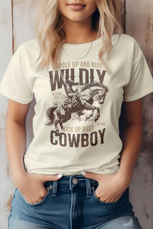 Kick up Dust Cowboy, Vintage Western Graphic Tee