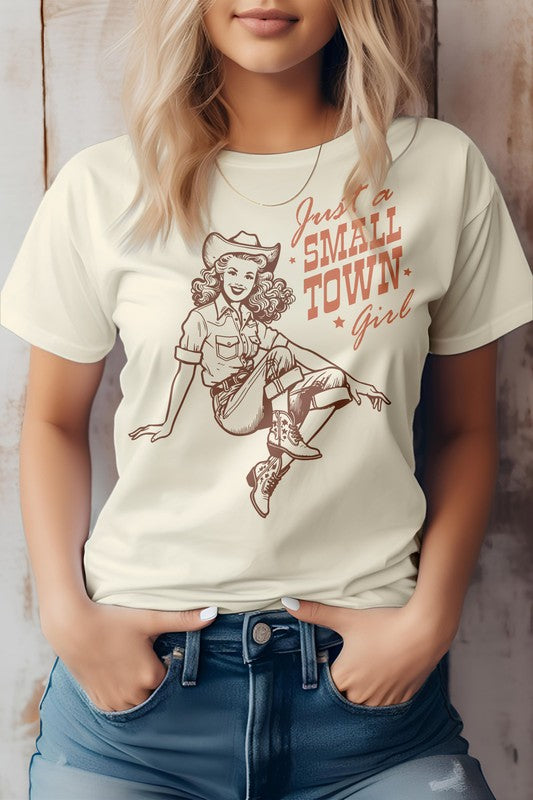 Just a Small Town Girl, Retro Western Graphic Tee