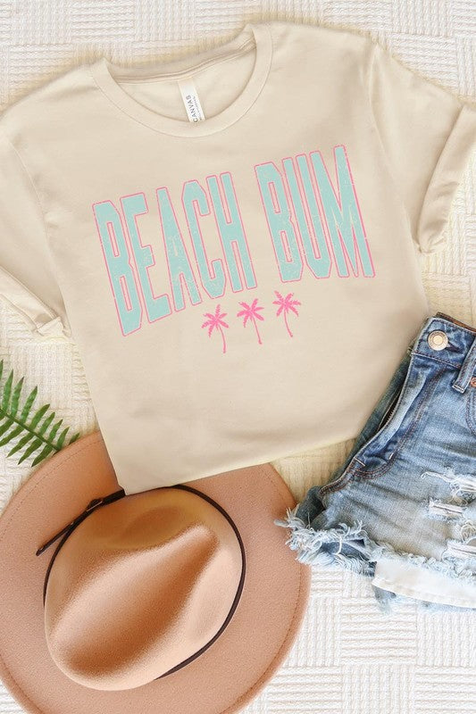 Beach Bum Summer Graphic T Shirt