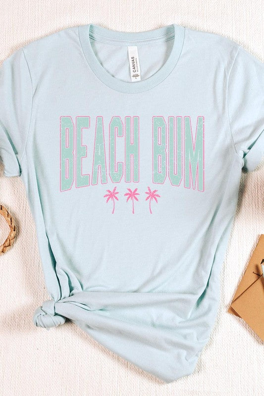 Beach Bum Summer Graphic T Shirt