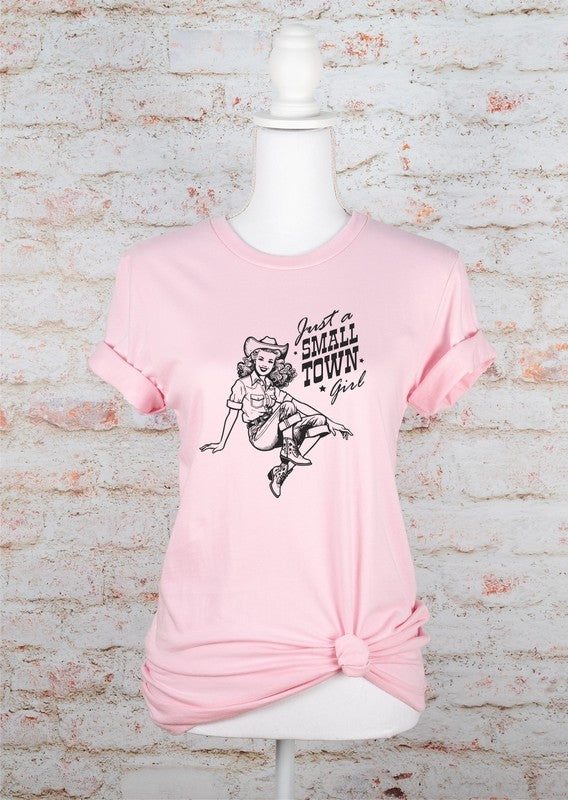 Plus Just A Small Town Girl Cowgirl Graphic Tee