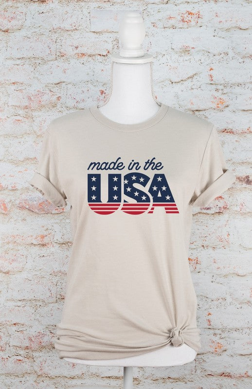 Plus Made In The USA Crew Neck Graphic Tee