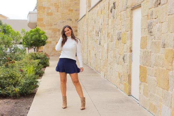 Navy Skort