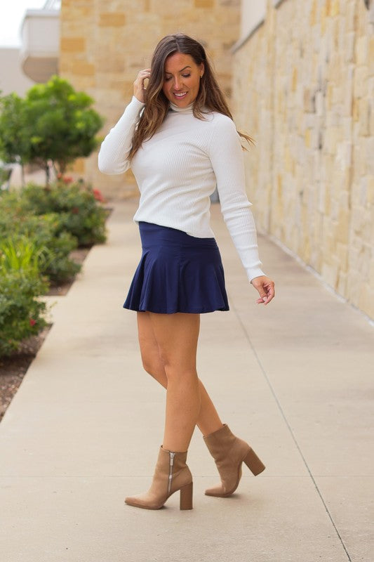 Navy Skort