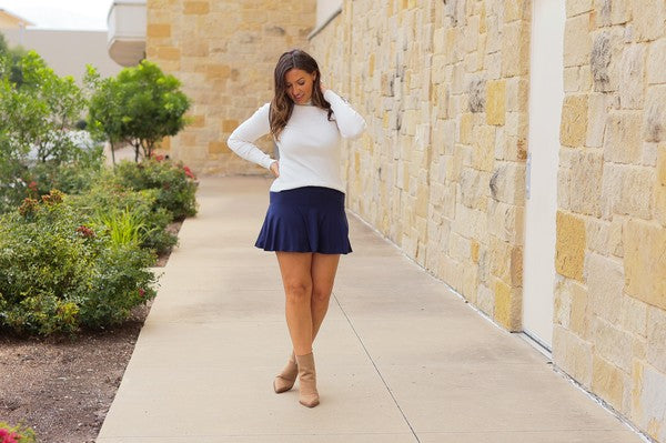 Navy Skort