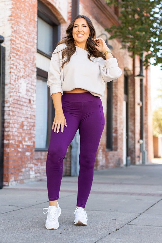 Purple Leggings with Pockets