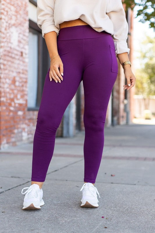 Purple Leggings with Pockets