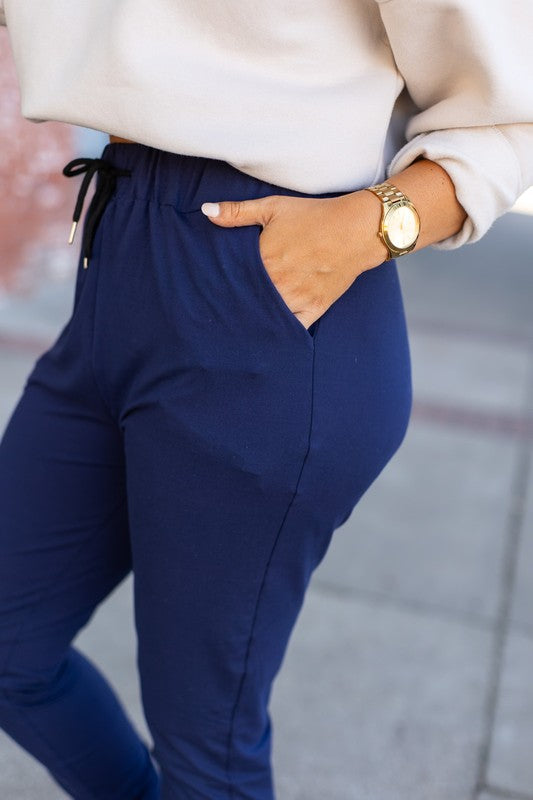 Navy Jogger Leggings