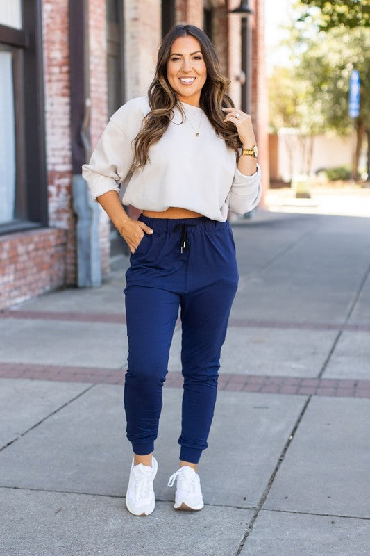 Navy Jogger Leggings