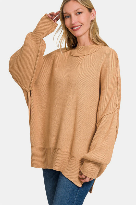 Side Slit Oversized Sweater