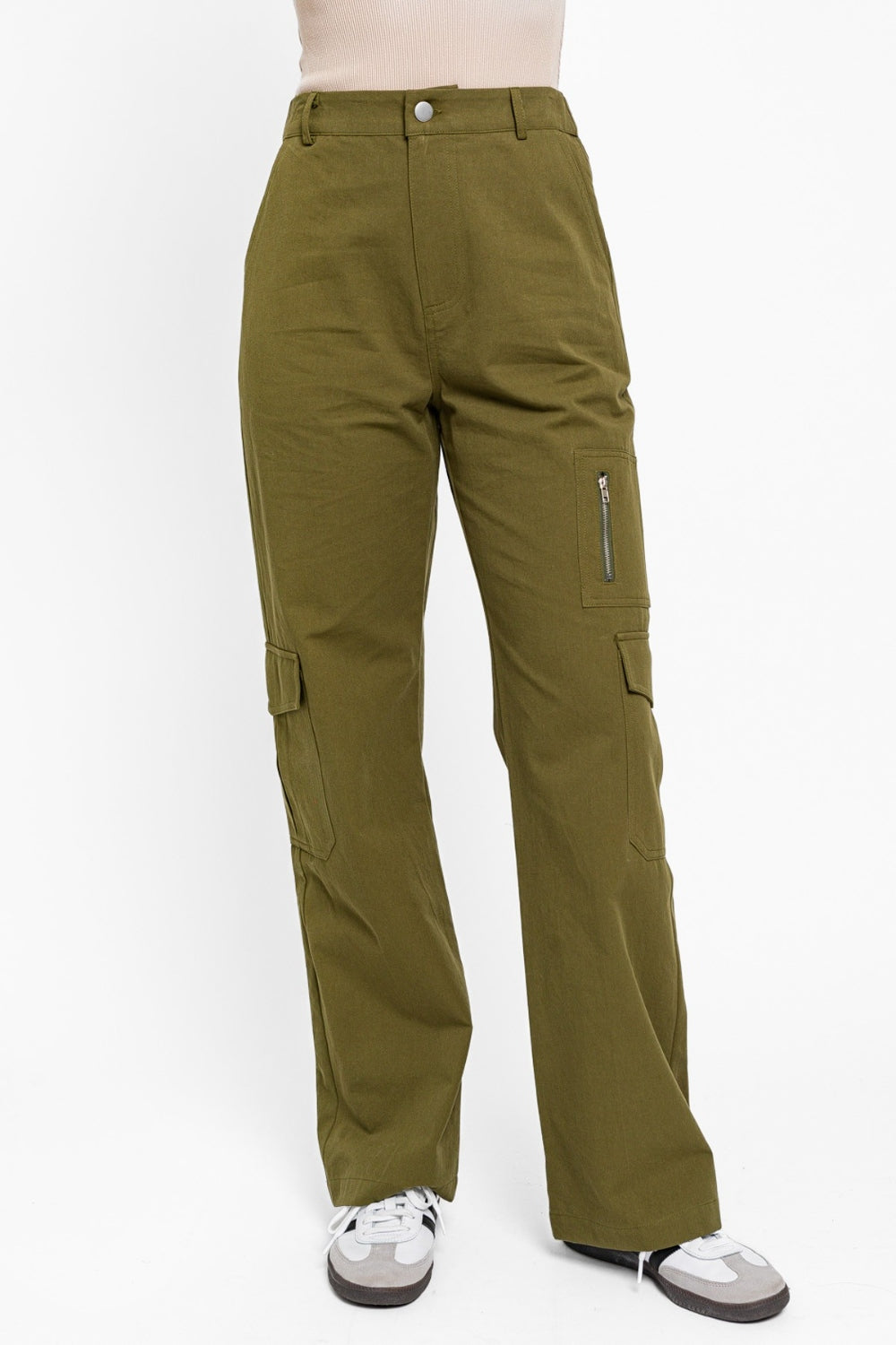 High Waist Wide Leg Cargo Pants