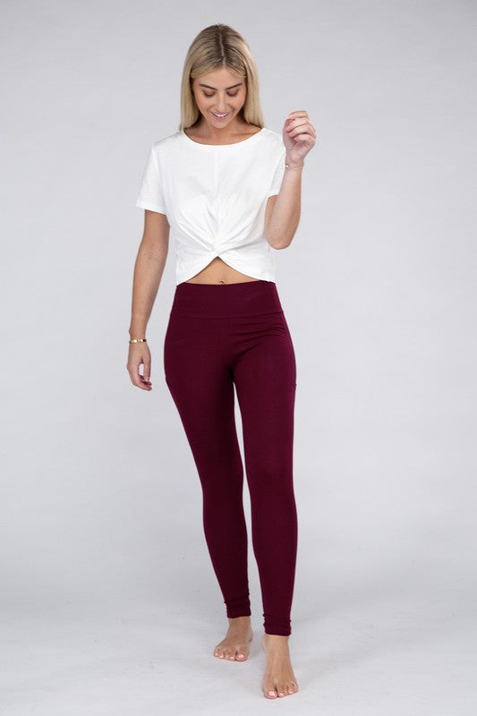 Cotton Leggings with Pockets