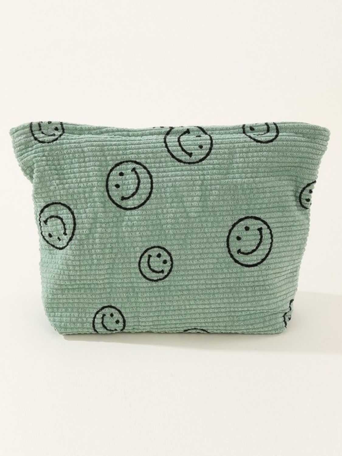 Corduroy Smile Cosmetic Makeup Clutch Bag