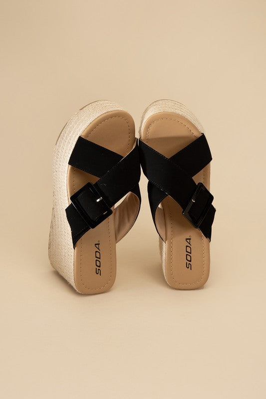 MANTA Espadrille Platform Slides