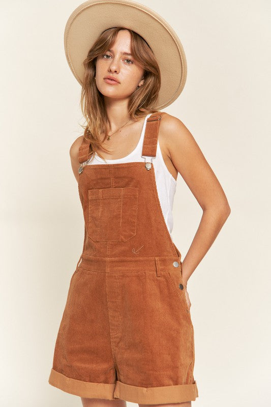 Corduroy Adjustable Shoulder Straps Overalls