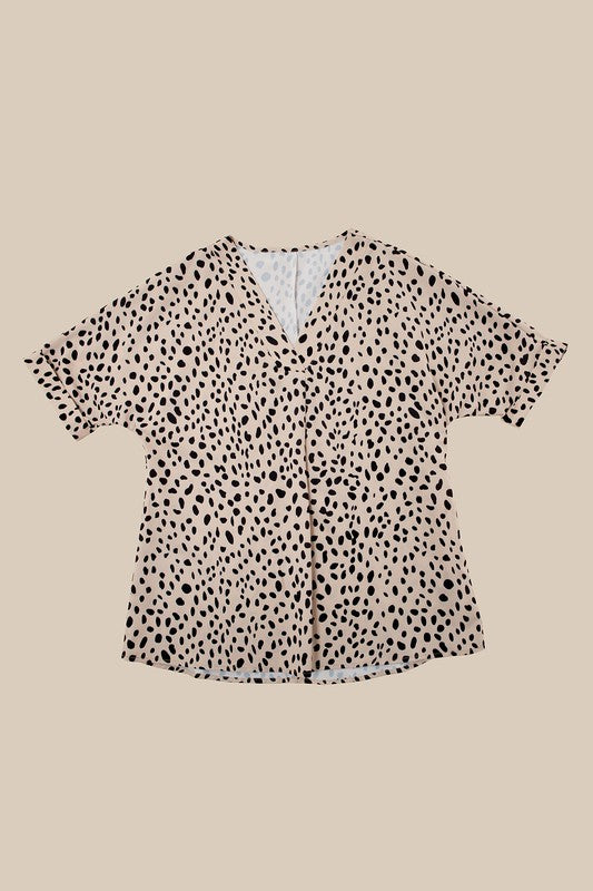 Leopard V Neck Blouse