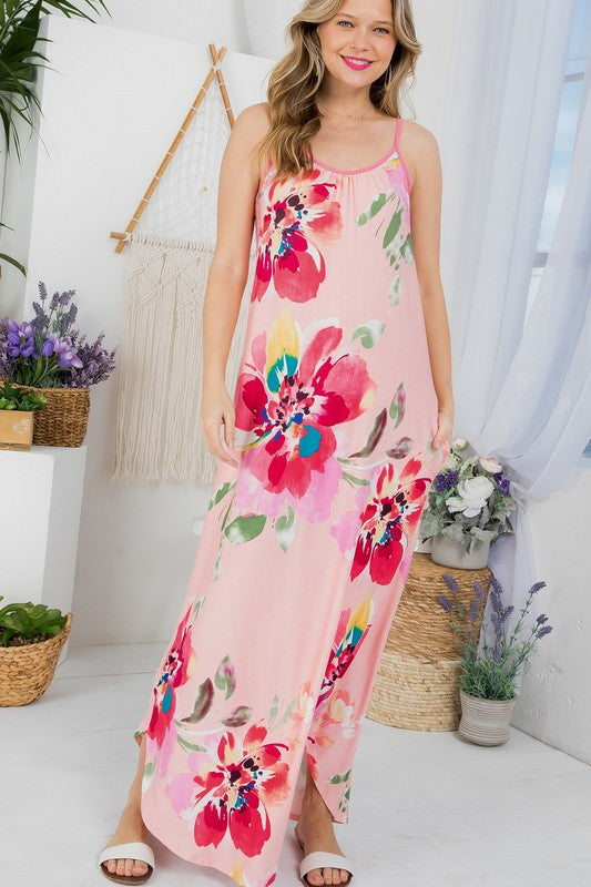 Plus Floral Cami Maxi Dress