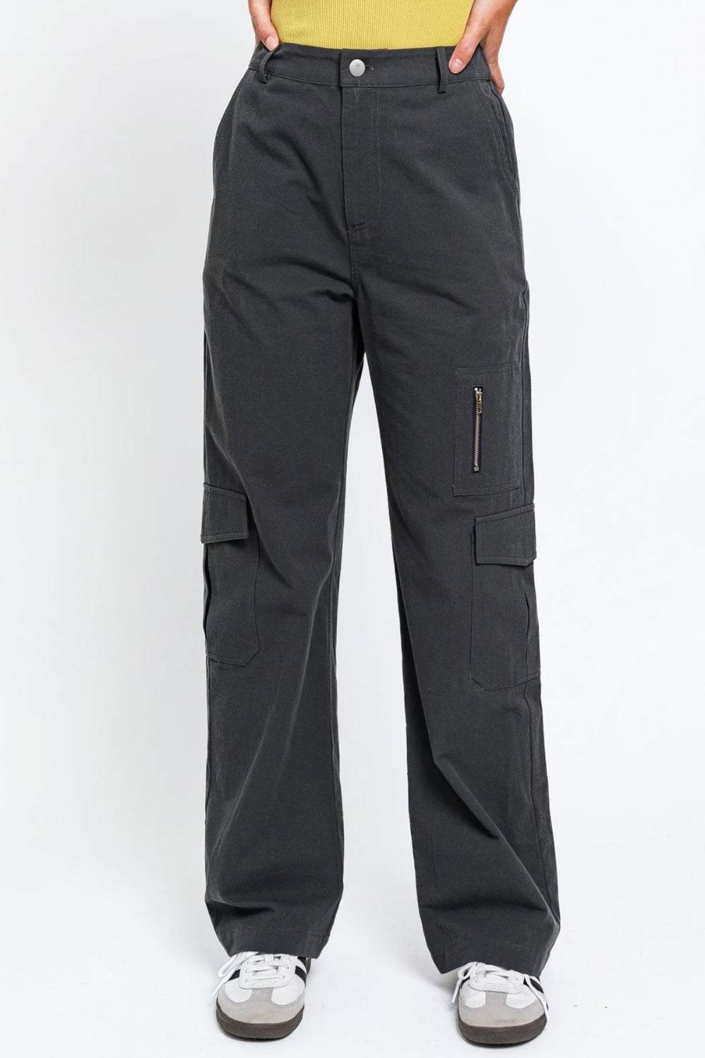 High Waist Wide Leg Cargo Pants