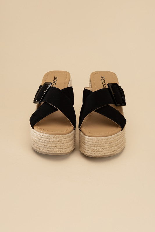 MANTA Espadrille Platform Slides