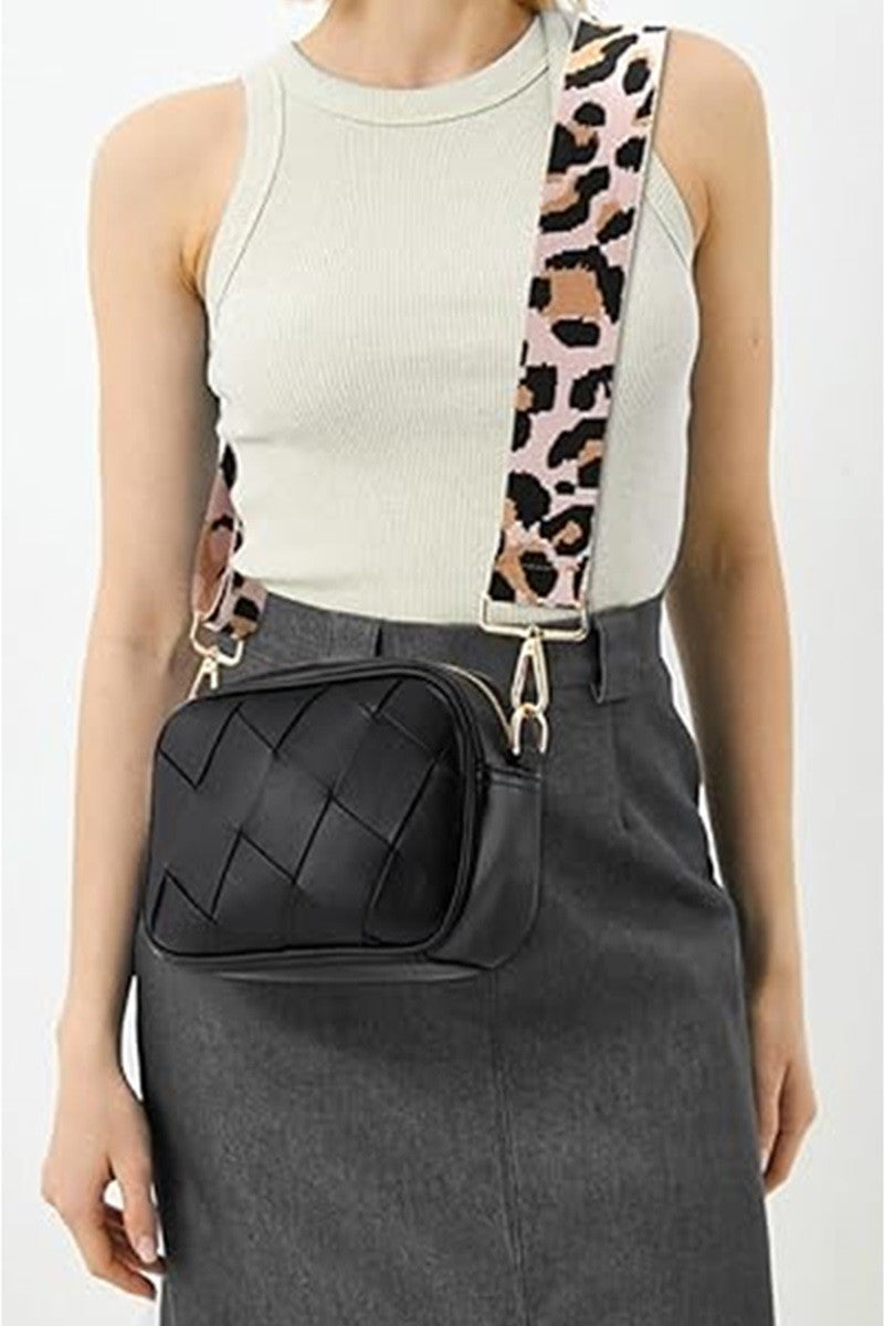 Leopard Strap Crossbody Shoulder Bag