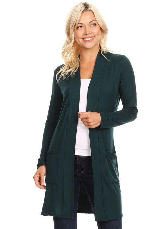 Open Duster Cardigan With Pockets