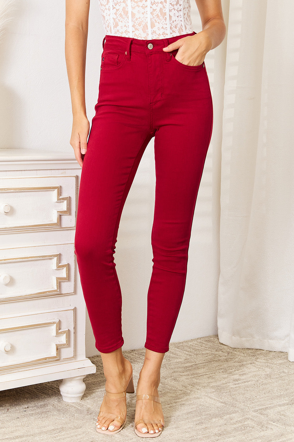 High Waist Tummy Control Skinny Jeans