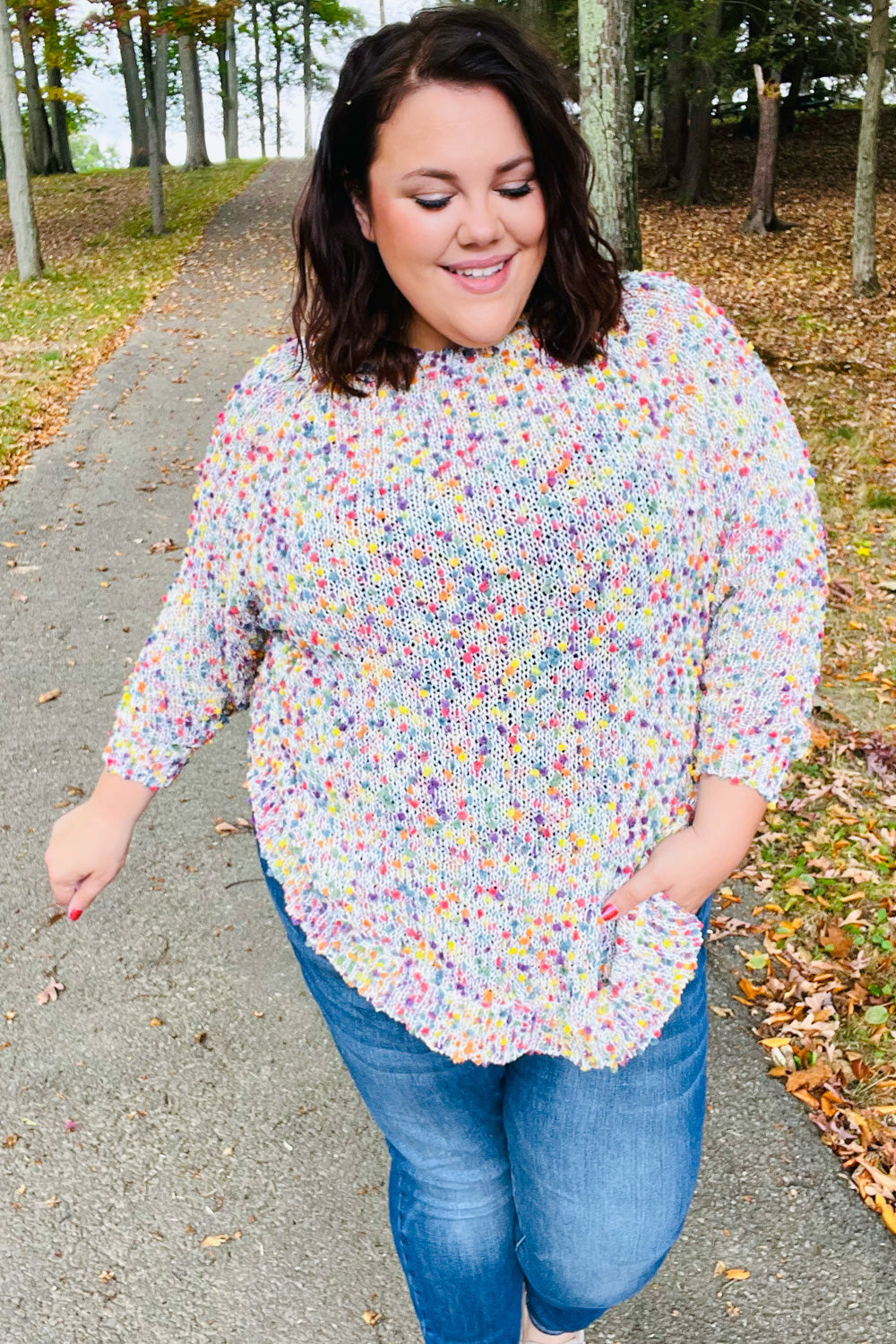 Plus size shop popcorn pullover