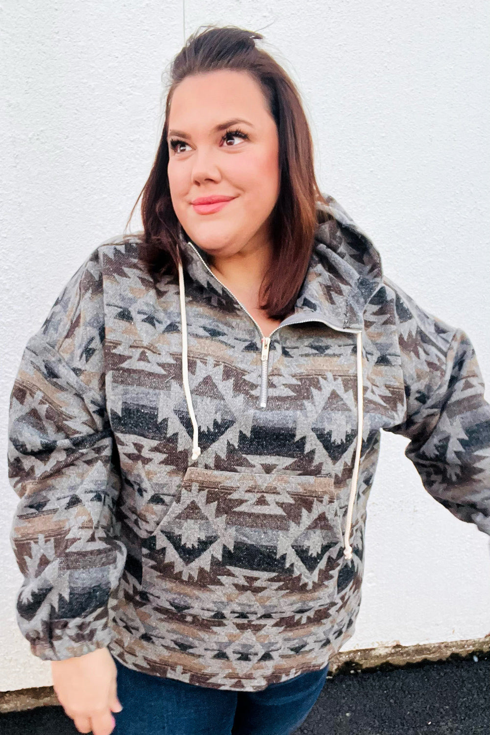 Aztec print online hoodie