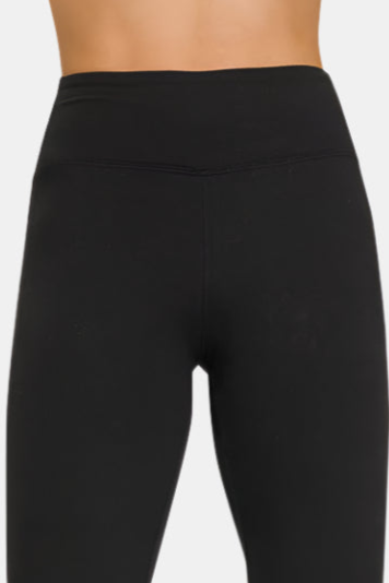 Black Microfiber Waistband Leggings
