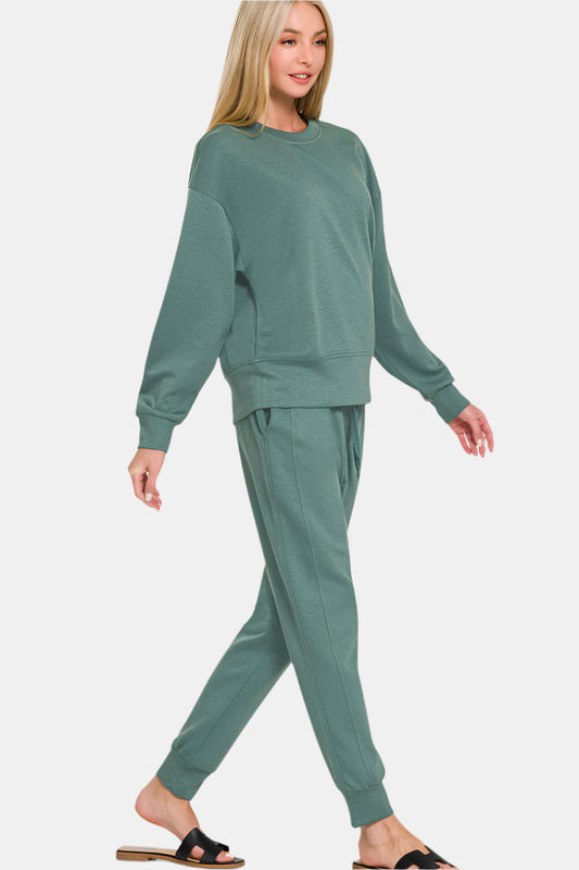 Ash Jade Scuba Crewneck Pullover & Joggers Set