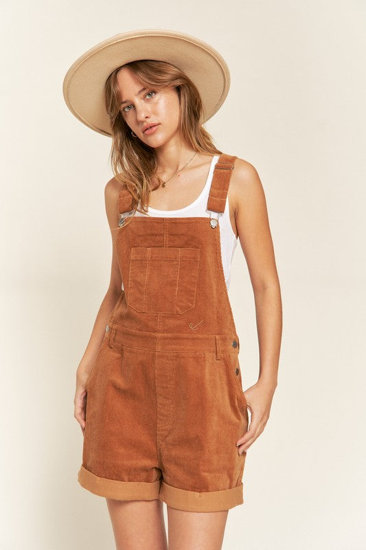 Corduroy Adjustable Shoulder Straps Overalls