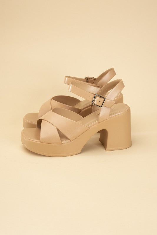 TOUCH Crisscross Sandal Heels