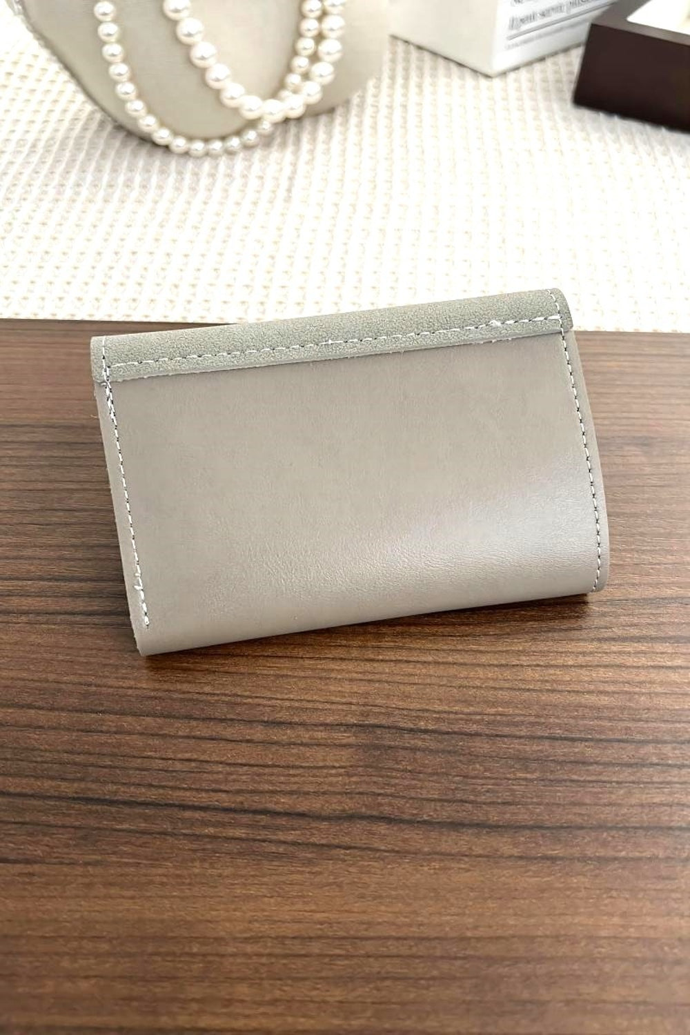 Vegan Leather Compact Trifold Wallet