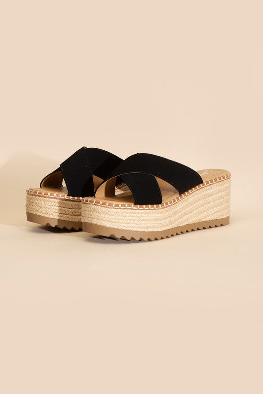 HEIGHT Raffia Platform Slides