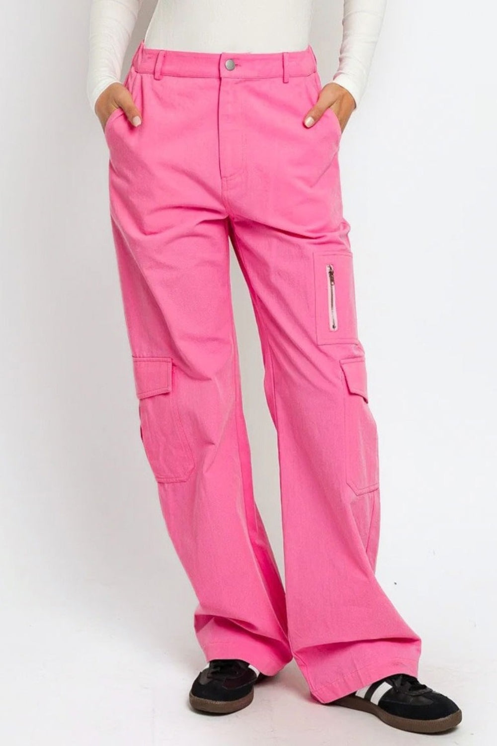 High Waist Wide Leg Cargo Pants