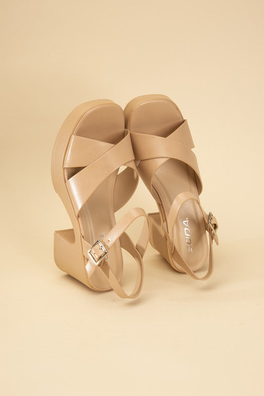 TOUCH Crisscross Sandal Heels