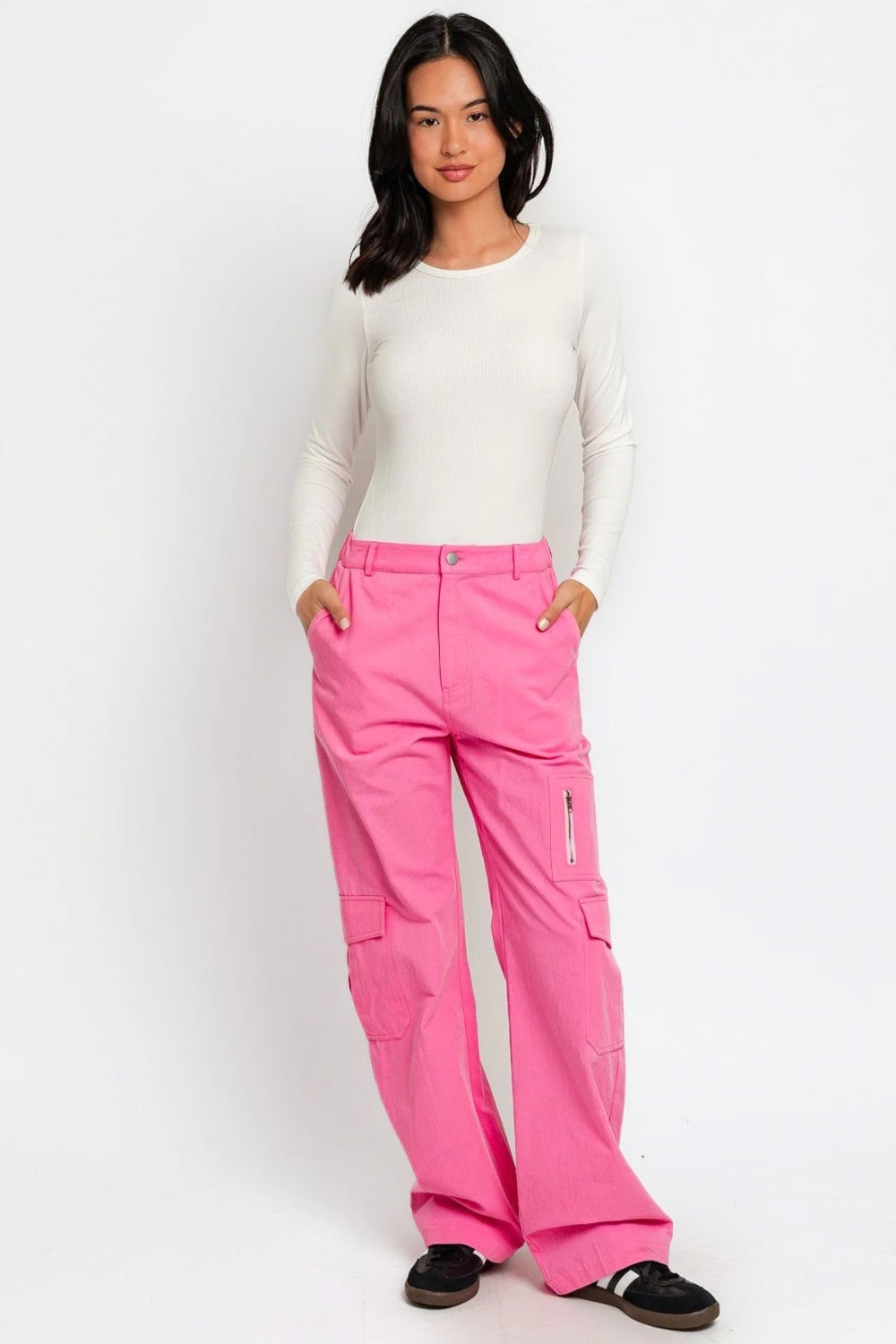 High Waist Wide Leg Cargo Pants