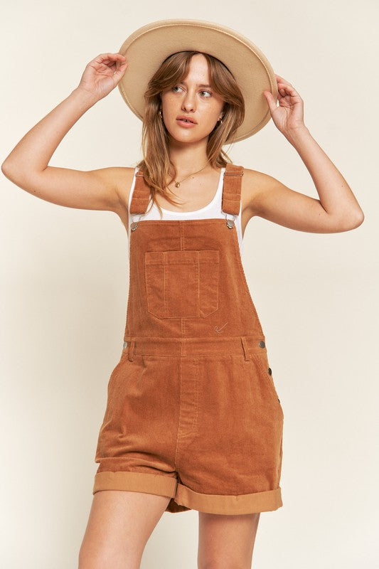 Corduroy Adjustable Shoulder Straps Overalls