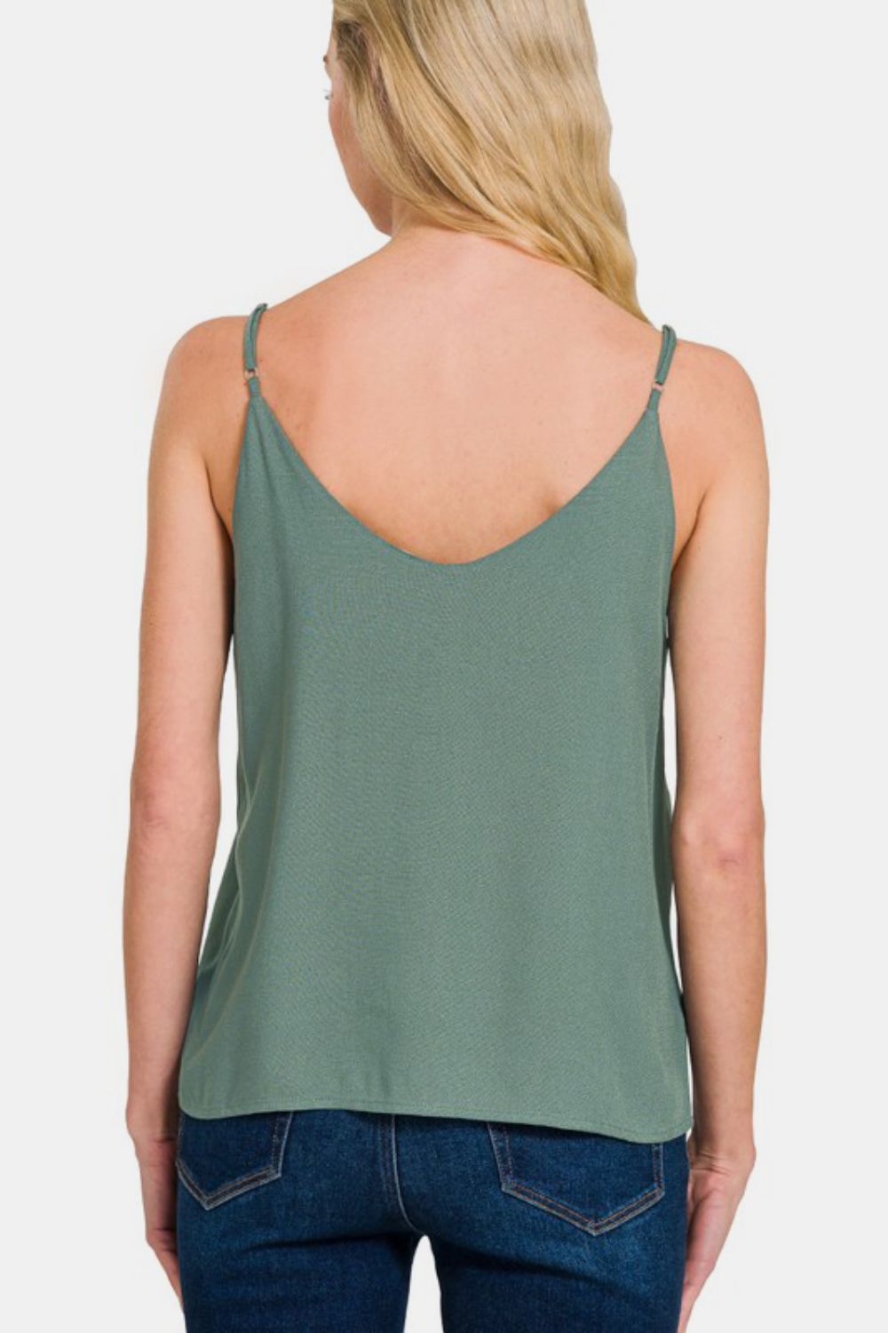 2 Layered Rayon Slub Woven Cropped Camisole