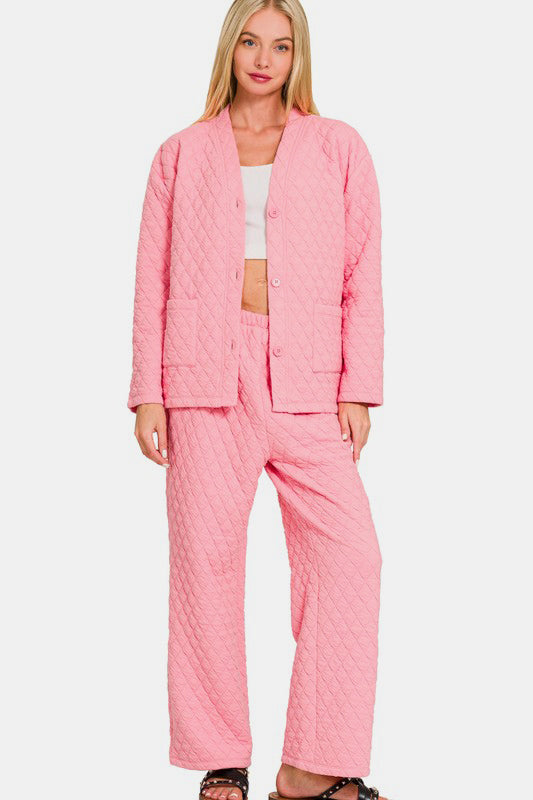 Quilted Jacket and Pants Set