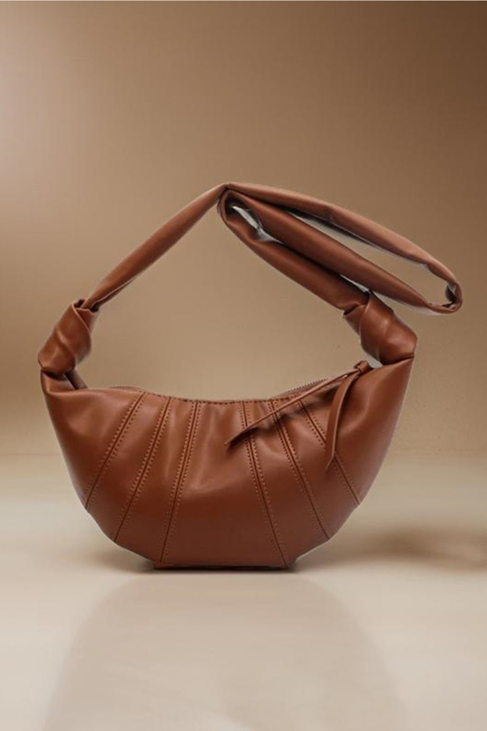 Vegan Leather Croissant Crossbody Shoulder Bag