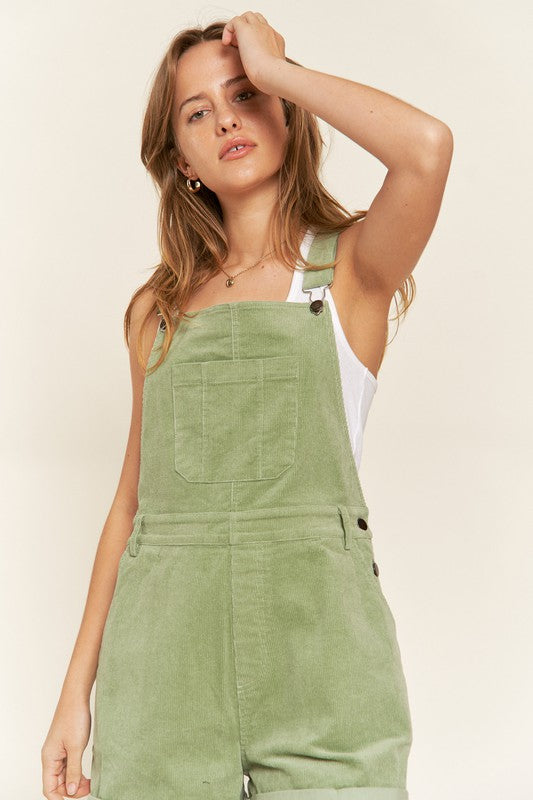 Corduroy Adjustable Shoulder Straps Overalls