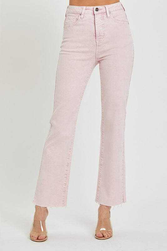 High Rise Tummy Control Straight Jeans