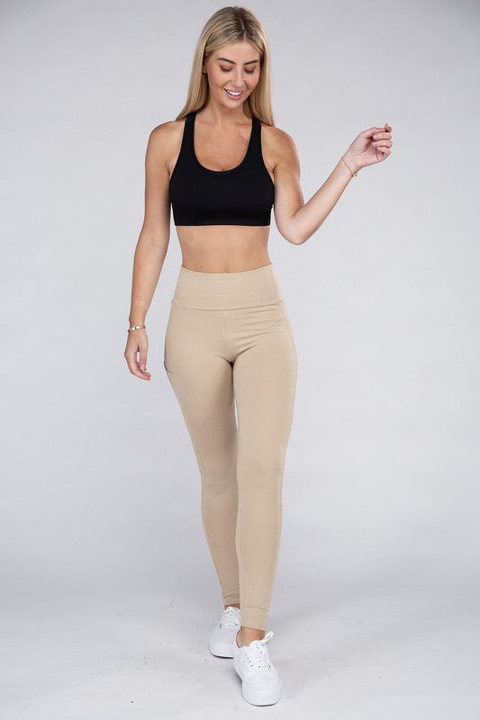 Cotton Leggings with Pockets