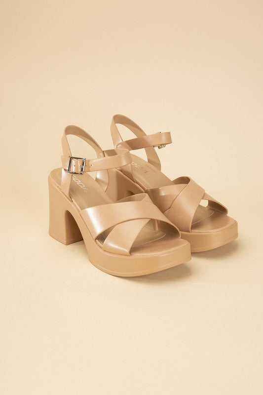 TOUCH Crisscross Sandal Heels