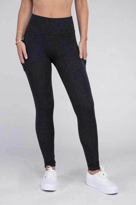 Cotton Leggings with Pockets