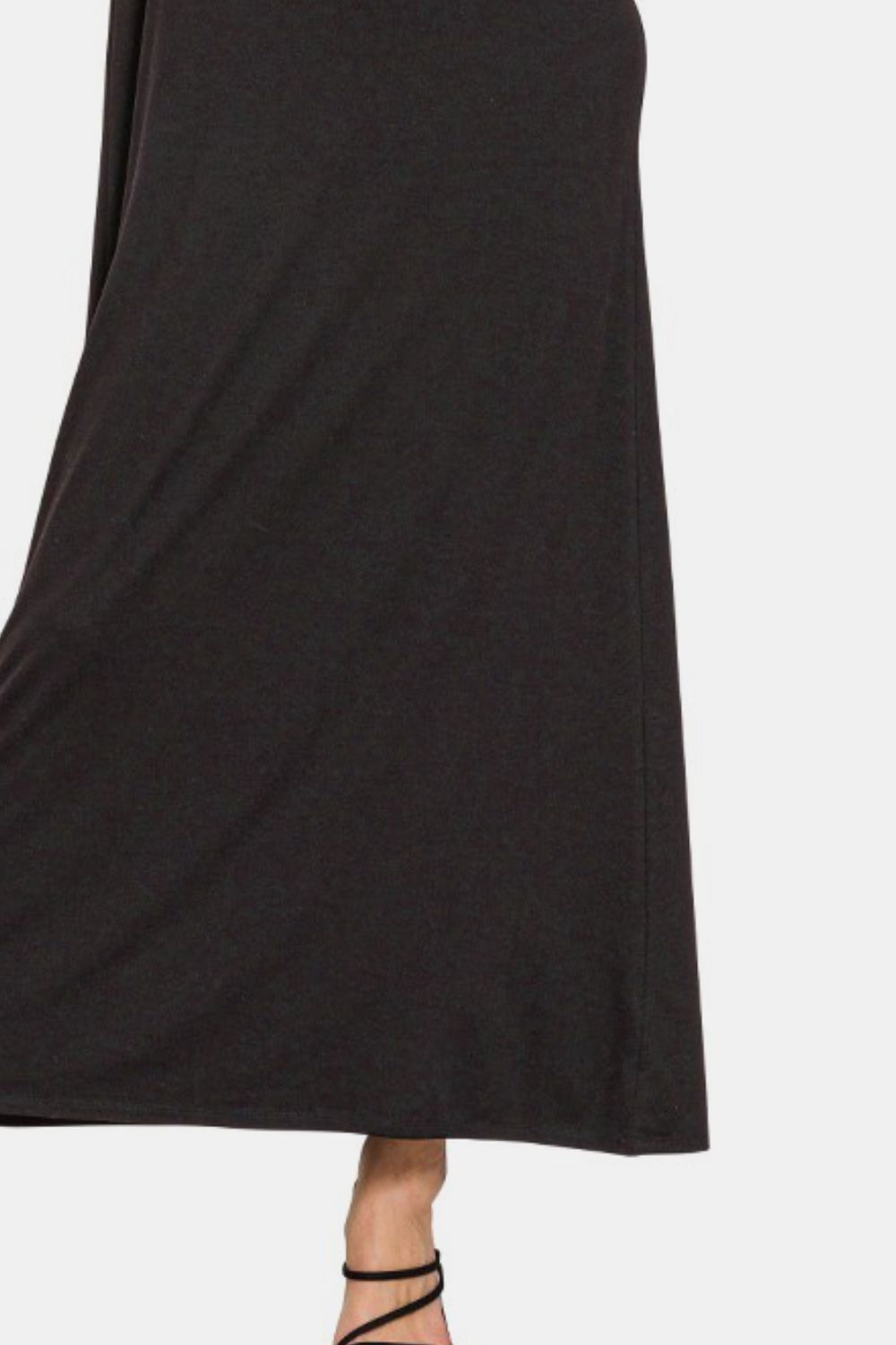 Sleeveless Flared Scoop Neck Maxi Dress