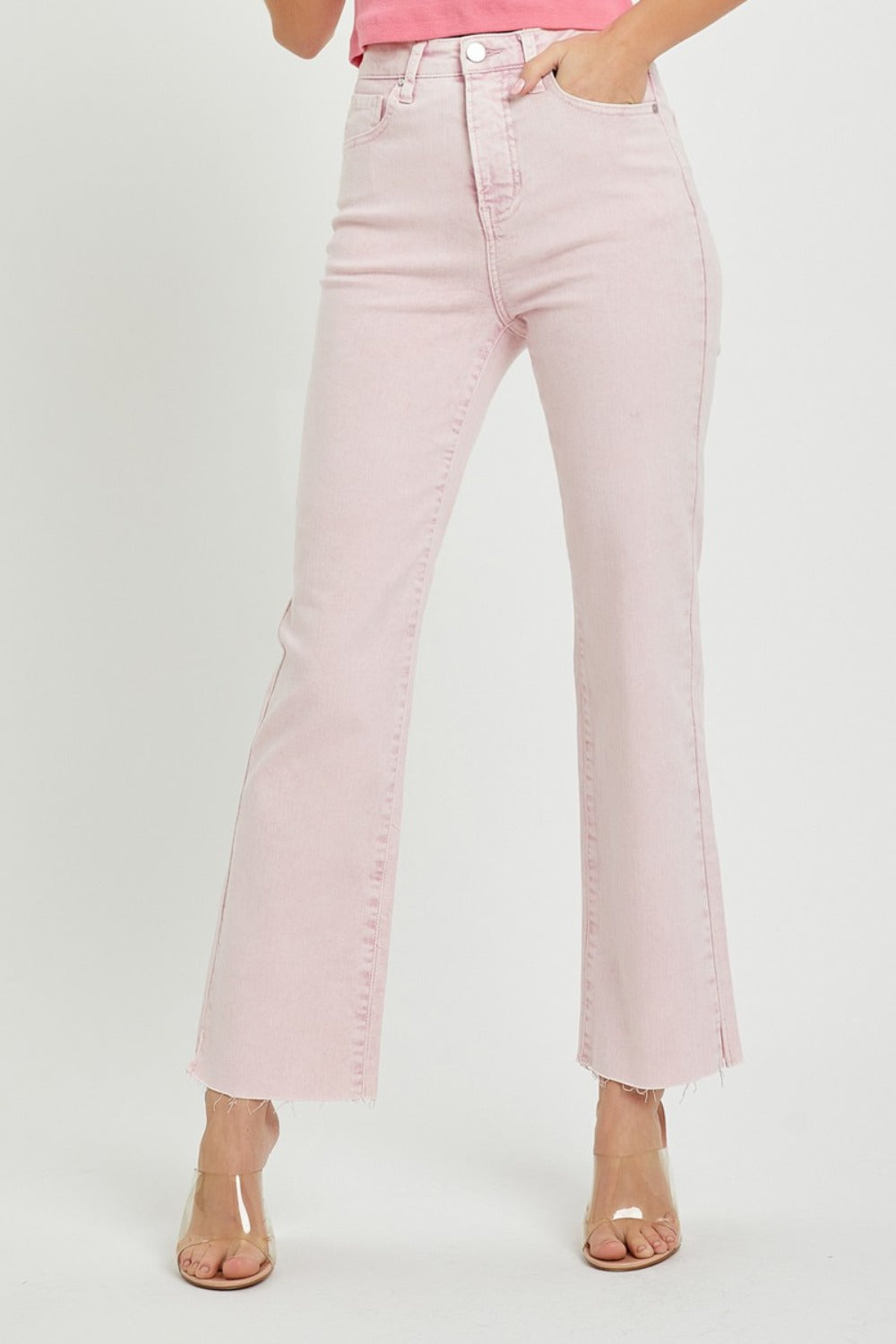 High Rise Tummy Control Straight Jeans