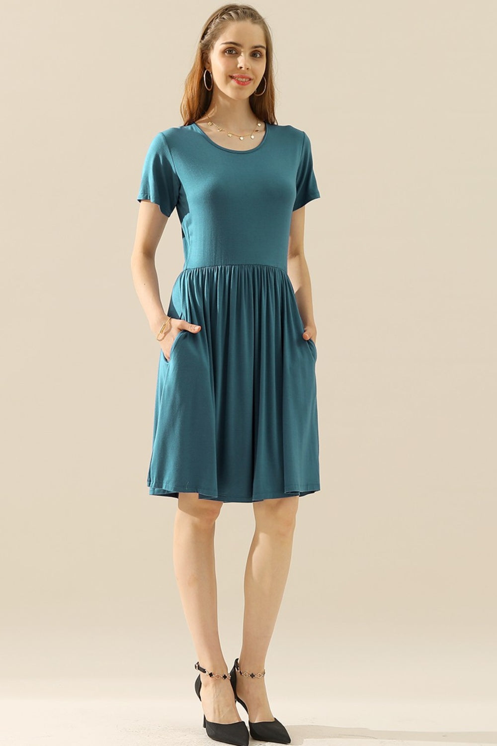 Fit & Flare Dress with Pockets